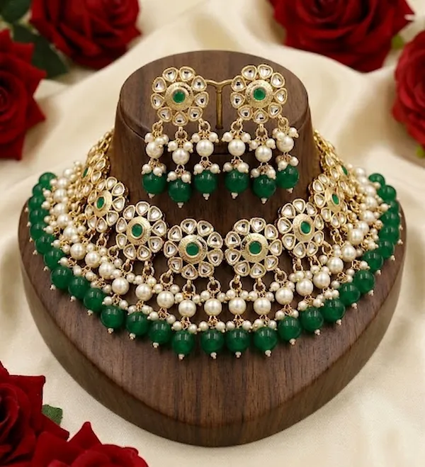 Viva_Jewels_Regal_Mint_Pearl_Choker_Set_–_Premium_Gold-Plated_Kundan_Mandala_Necklace_with_Pastel_Multi-Strand_Beadwork_&_Matching_Studs