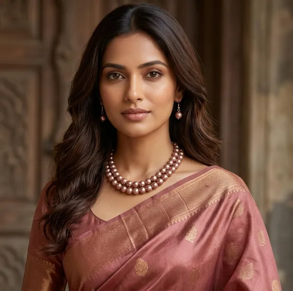Viva_Jewels_Regal_Rose_Gold_Beaded_Necklace_Set_–_Elegant_Double-Strand_Dusty_Pink_Pearl_Necklace_with_Matching_Drop_Earrings