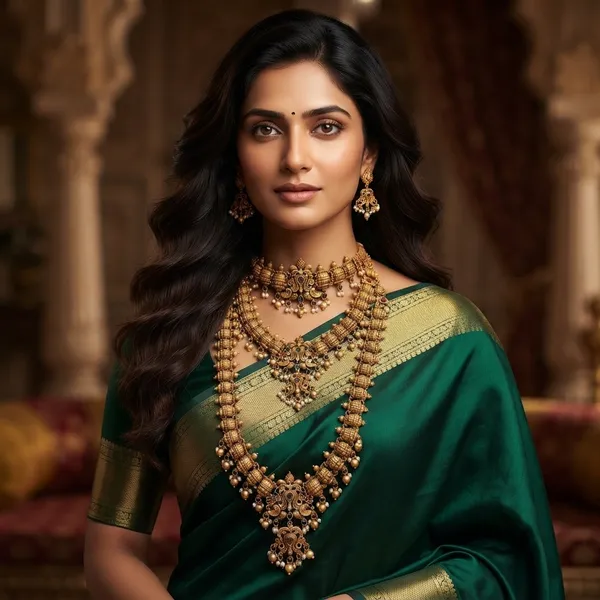 Viva_Jewels_Royal_Antique_Gold_Temple_3-Necklace_Bridal_Set_–_Complete_Choker,_Medium_Necklace_&_Long_Haram_Combo_with_Matching_Earrings