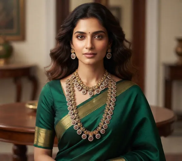 Viva_Jewels_Royal_Antique_Gold_Temple_Combo_Set_–_Medium_Necklace_&_Long_Haram_with_Floral_Kemp_Medallions,_Peacock_Motifs_&_Earrings