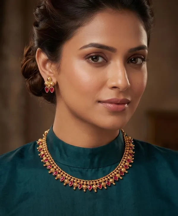 Viva_Jewels_Royal_Crimson_Teardrop_Necklace_Set_–_22K_Gold-Plated_Traditional_Necklace_with_Vibrant_Ruby-Red_Stones_and_Matching_Stud_Earrings