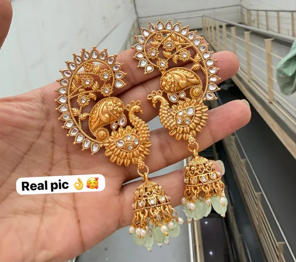 Viva_Jewels_Royal_Peacock_Gold_Ear_Cuff_Jhumkas_–_Antique_Gold_Kundan_&_Pearl_Full_Ear_Wrap_Bridal_Earrings