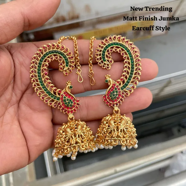 Viva_Jewels_Royal_Peacock_Heritage_Ear-Cuff_–_Gold-Plated_Full-Ear_Crawler_with_Ruby-Emerald_Kemp_Stones,_Integrated_Jhumka,_and_Pearl_Droplets