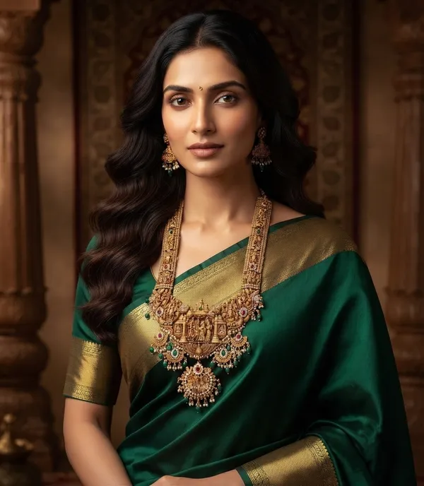Viva_Jewels_Royal_Ram_Parivar_Antique_Gold_Temple_Haram_Set_–_Handcrafted_Bridal_Long_Necklace_with_Green_Bead_Drops_&_Matching_Earrings