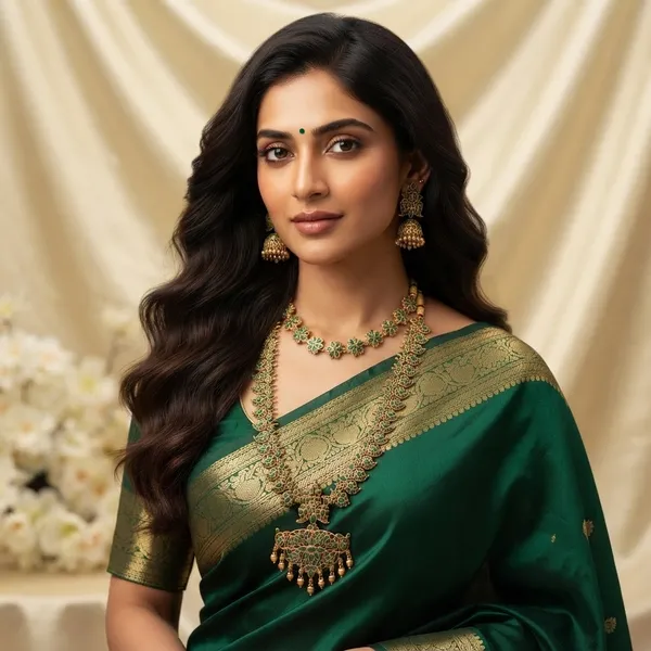 Viva_Jewels_Royal_Temple_Emerald_Green_Stone_Necklace_Set_–_Antique_Matte_Gold_Short_&_Long_Haram_Combo_with_Studs_&_Jhumkas