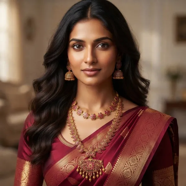Viva_Jewels_Royal_Temple_Ruby_Stone_Necklace_Set_–_Antique_Matte_Gold_Short_&_Long_Haram_Combo_with_Studs_&_Jhumkas