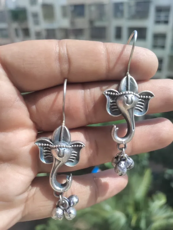 Viva_Jewels_Sacred_Ganesha_Oxidized_Silver_Drop_Earrings_–_Handcrafted_Temple_Hook_Earrings_with_Ghungroo_Beads