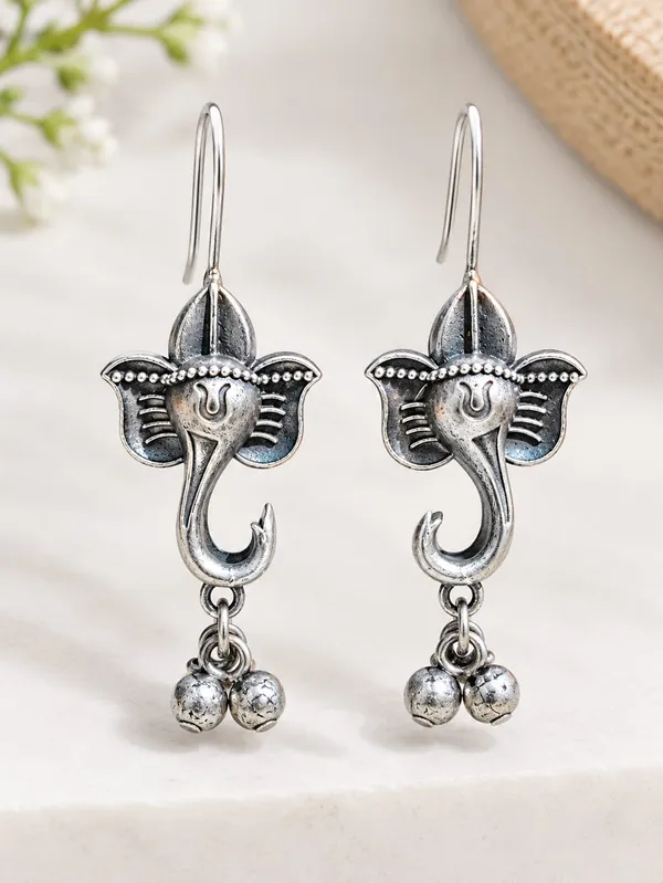 Viva_Jewels_Sacred_Ganesha_Oxidized_Silver_Drop_Earrings_–_Handcrafted_Temple_Hook_Earrings_with_Ghungroo_Beads
