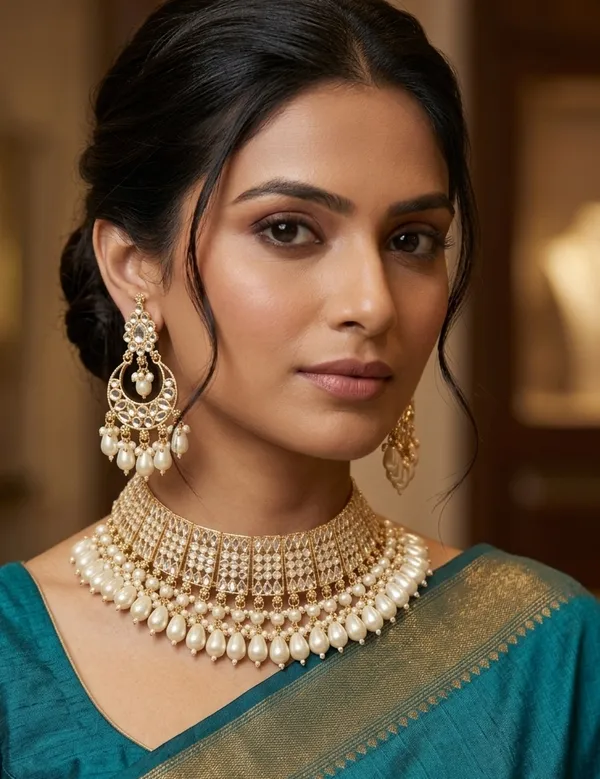 Viva_Jewels_Regal_Golden_&_White_Kundan_Choker_Set_–_Premium_Brass-Based_Handcrafted_Necklace_with_Pearl_Droplets_and_Matching_Stud_Earrings