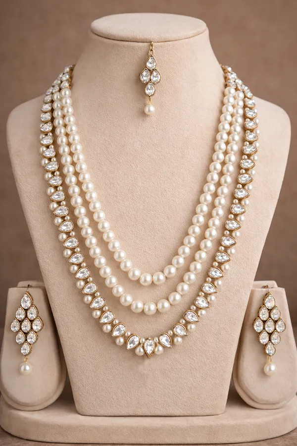 Viva_Jewels_Royal_5-Layer_Pearl_&_Kundan_Long_Necklace_Set_with_Matching_Drop_Earrings_–_Bridal_&_Festive_Wear