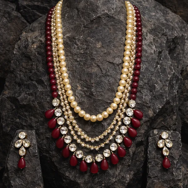 Viva_Jewels_Regal_Maroon_&_Cream_Multi-Layer_Rani_Haar_Set_–_Premium_Gold-Plated_Kundan_Necklace_with_Teardrop_Droplets_and_Matching_Statement_Earrings