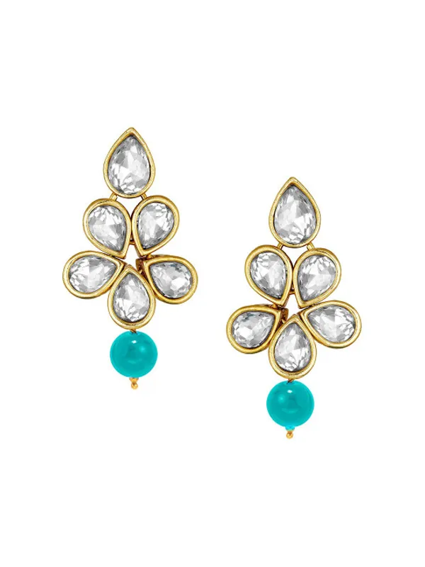 Viva_Jewels_Vibrant_Sky-Blue_Double-Strand_Bead_Necklace_–_Premium_Gold-Plated_Floral_Kundan_Pendant_Set_with_Matching_Drop_Earrings