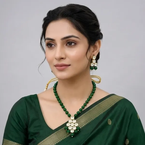 Viva_Jewels_Regal_Gold-Plated_Green_Kundan_Pendant_Set_–_Single-Strand_Beaded_Necklace_with_Heritage_Kundan_Work_and_Matching_Drop_Earrings