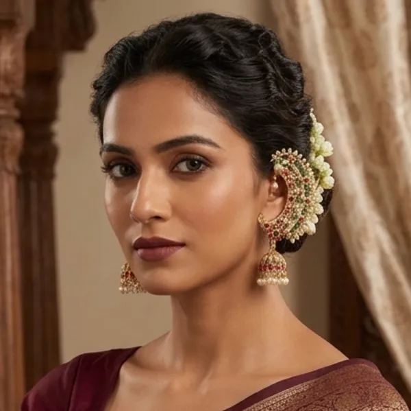 Viva_Jewels_Regal_Gold-Plated_Bahubali_Ear-Cuff_Jhumka_Set_–_Traditional_Temple_Jewelry_with_Peacock_Motif,_Kundan_&_Multi-Color_Stones