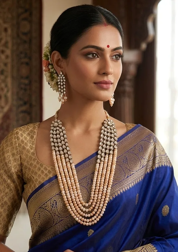 Viva_Jewels_Regal_5-Layer_Peach_&_Cream_Kundan_Haar_–_Premium_Gold-Plated_Long_Necklace_Set_with_Shimmering_Bead_Strands_and_Matching_Statement_Earrings