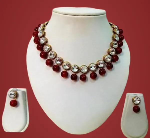 Viva_Jewels_Regal_Maroon_&_Kundan_Round-Cut_Necklace_Set_–_Traditional_Gold-Plated_Bead_Jewellery_with_Matching_Drop_Earrings_for_Weddings_&_Festive_Wear