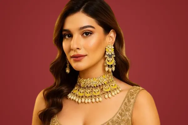 Viva_Jewels_Vibrant_Yellow_Meenakari_&_Kundan_Choker_Set_–_Handcrafted_Enamel_Choker_with_Crescent_Chandbali_Motifs,_Pearl_Drops,_and_Matching_Earrings_with_Maang_Tikka