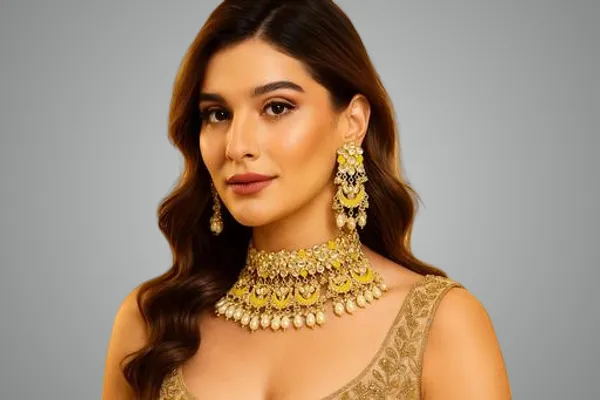 Viva_Jewels_Vibrant_Yellow_Meenakari_&_Kundan_Choker_Set_–_Handcrafted_Enamel_Choker_with_Crescent_Chandbali_Motifs,_Pearl_Drops,_and_Matching_Earrings_with_Maang_Tikka