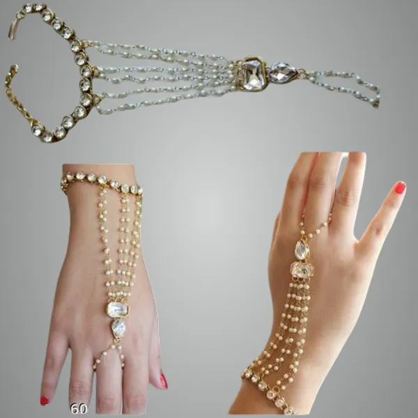White_&_Golden_Brass_Premium_&_Elegant_Rathan_Chur_Pair_For_Women