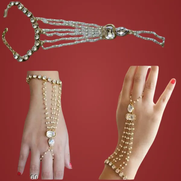 White_&_Golden_Brass_Premium_&_Elegant_Rathan_Chur_Pair_For_Women