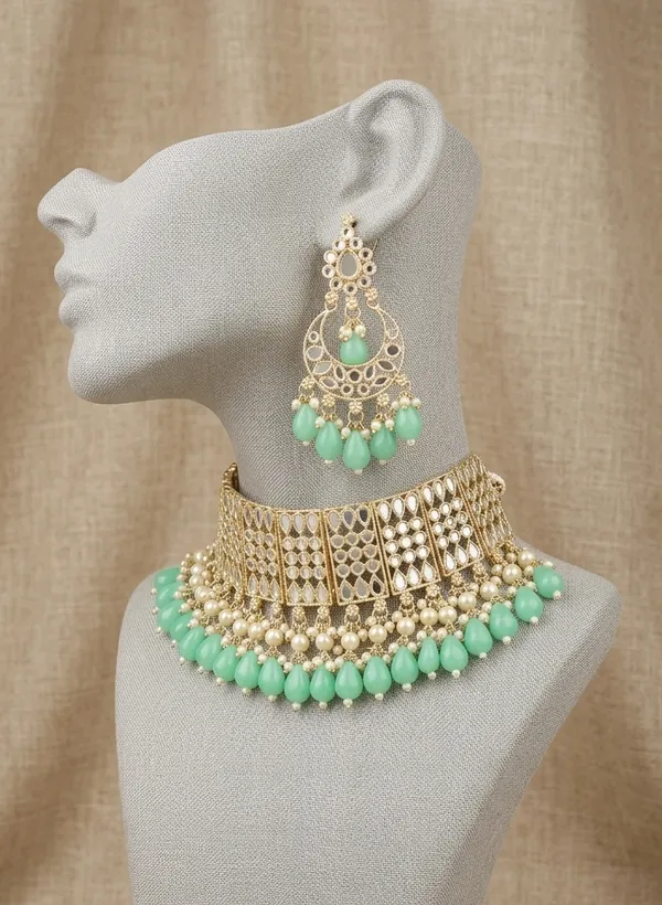 Viva_Jewels_Regal_Sea-Green_&_Gold_Kundan_Choker_Set_–_Premium_Brass-Based_Handcrafted_Necklace_with_Mint_Droplets_and_Matching_Statement_Earrings