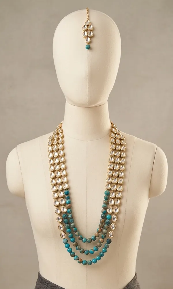 Viva_Jewels_Serene_Sky_Blue_Kundan_Choker_Set_–_Gold-Plated_Brass_Necklace_with_Pastel_Blue_Bead_Strands_and_Matching_Floral_Drop_Earrings