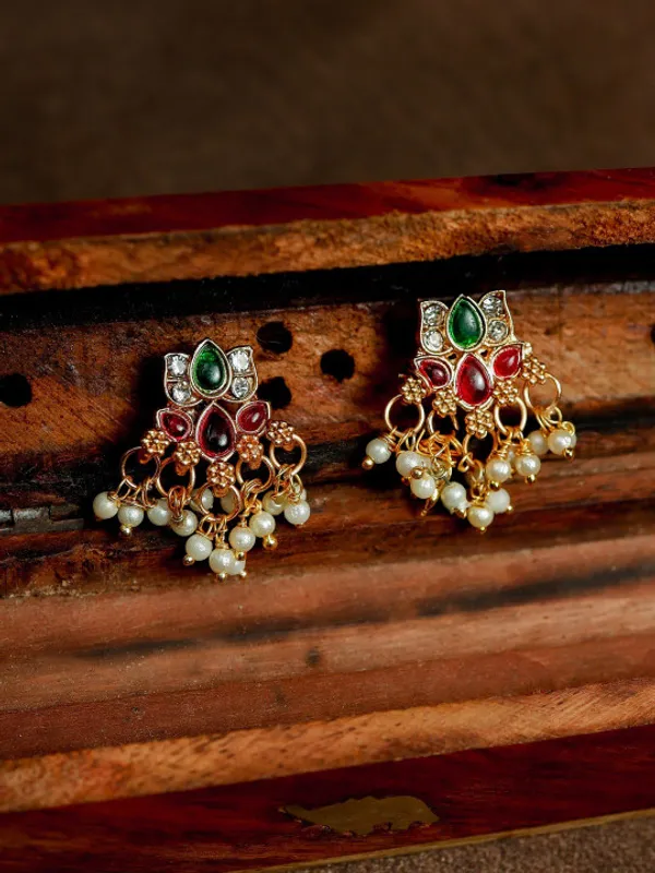 Viva_Jewels_Ethnic_Gold-Plated_Multicolor_Brass_Necklace_Set_–_Elegant_Traditional_Choker_with_Coordinating_Drop_Earrings_for_Weddings_&_Festivities