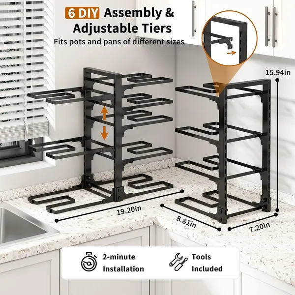 Black_Adjustable_Pots_And_Pans_Organizer_Under_Cabinet_8-Tier_Pot_And_Pan_Organizers_Inside_Cabinet_Kitchen_Cabinet_Organizers_And_Storage