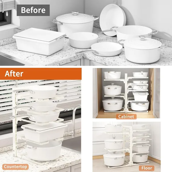 White_Adjustable_Pots_And_Pans_Organizer_Under_Cabinet_8-Tier_Pot_And_Pan_Organizers_Inside_Cabinet_Kitchen_Cabinet_Organizers_And_Storage