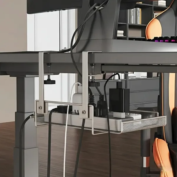 Black_Gi_Galvanized_Steel_Silver_Color_No-Drill_Under_Desk_Cable_Management_Tray_Organizer_Space-Saving_Cable_Office_Bedroom_&_Living_Room_Easy_Install_&_Reusable_Desk_Cord_Organizer
