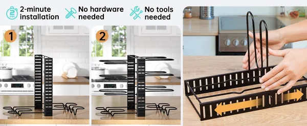 Silver_8-Tier_Pots_And_Pans_Organizer_Rack_Under_Cabinet_15_Heightkitchen_Cabinet_Organizers_And_Storage_Light-Duty_Adjustable_Pot_Racks_Pan_Organizers_(Lightduty-15_H-)
