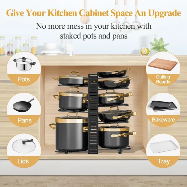 Black_Big_Size_24_Inch_Height_Pots_And_Pans_Organizer_Under_Cabinet:_Heavy_Duty_8_Tier_Pan_Organizers_With_3_Diy_Assembly_Adjustable_Pot_Organizer_With_Tilted_Scratch-Proof_Dividers
