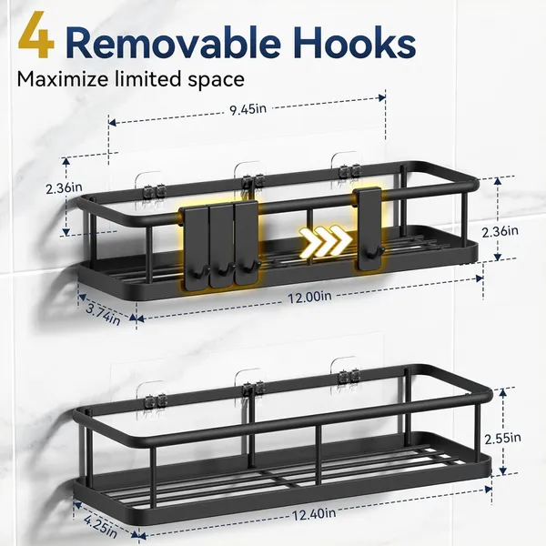 Black_Shower_Caddy_Adhesive_No_Drill_Bathroom_Shower_Organizers_With_Removable_Hooks_Rust_Proof_Shower_Shelves_Wall-Mounted_Shower_Holder_(_2_Pack)