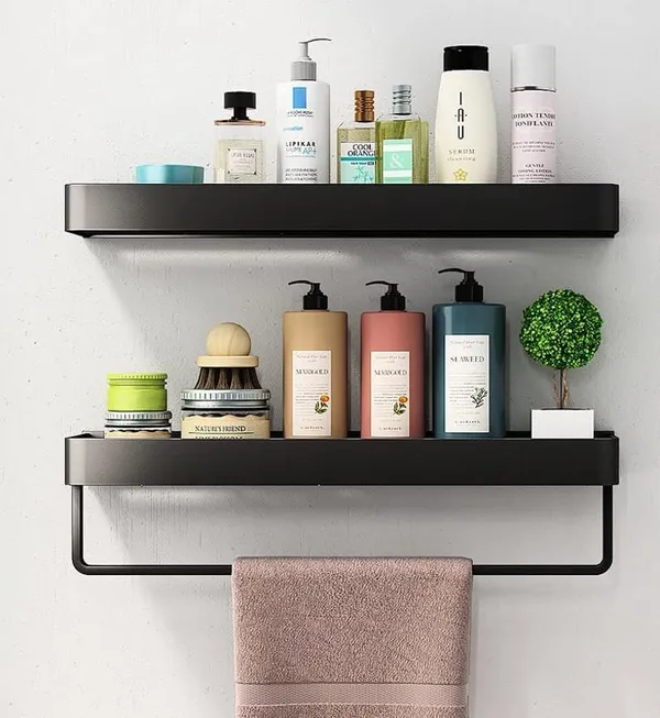 Black_Metal_3_In_1_Shower_Caddy_With_2_Basket_Shelves_1Towel_Holder_Wall_Mounted_Bathroom_Storage_Shampoo_Holder_Organizer_Kitchen_Spice_Rack_Bathroom_Shelf_Ms_Steel_2-Pack