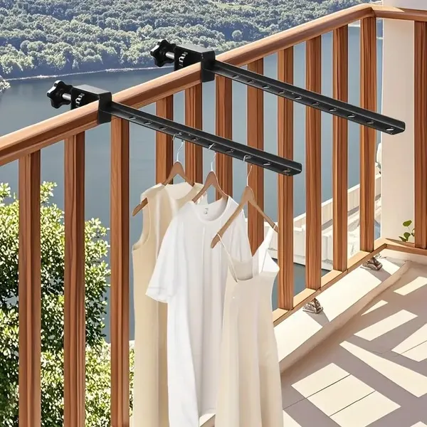 Black_2-Pack_Clamp-On_Clothes_Drying_Rack__No-Drill_Foldable_Steel_Laundry_Hanger_Wall_Mounted_Indoor/Outdoor_Dryer_For_Balcony_Window_Bathroom_&_More