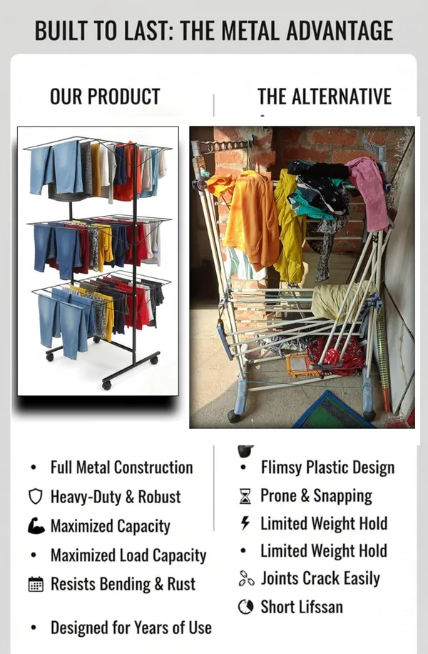 Black_3-Layer_Heavy_Dutyfoldable_Clothes_Drying_Stand_Powder-Coated_Steel_Cloth_Drying_Rack|_Space-Saving_Foldable_Design_For_Indoor_&_Outdoor_Use_|_Rust-Resistant_Laundry_Stand