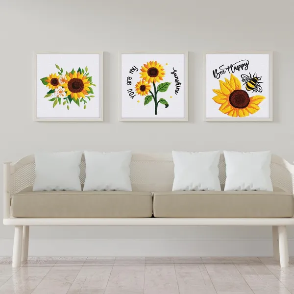 Black_Tisany_3_Sets_Sunflowers_Embroidery_Kit_For_Beginnerscross_Stitch_Kits_For_Adults_With_Summer_Flowers_Bee_Stamped_Patternstarters_Needlepoint_With_Embroidery_Instruction