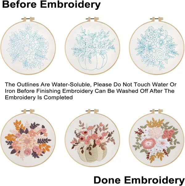 Black_Tisany_3_Pack_Embroidery_Starter_Kit_For_Beginners_Stamped_Cross_Stitch_Kits_With_Cute_Flowers_And_Plants_Patterns_With_1_Embroidery_Hoop_And_Color_Threads_For_Adults_Kids_(Flowers_Design)