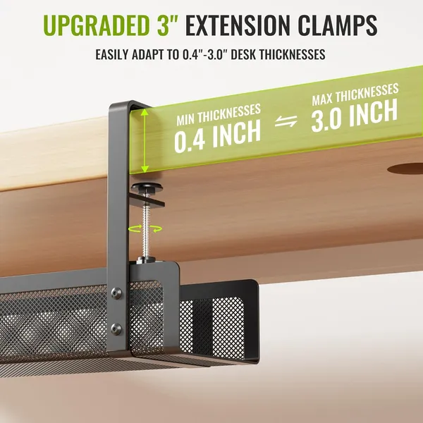 Black_[Upgraded]_2_Pack_Cable_Management_Under_Desk_Tray_27.6"_No_Drill_Open_Slots_Cable_Management_Tray_Cord_Wire_Organizer_Box_With_Clamp_For_Table_Thickness_Up_To_3"_-_No_Desk_Damage_