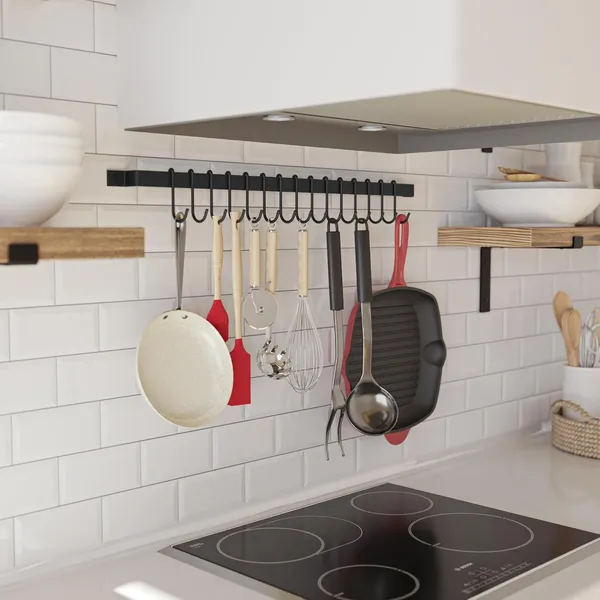 Black_24"_Gourmet_Kitchen_Rail_With_10_S_Hooks_For_Hanging_Kitchen_Utensils_Set_And_Cookware_Iron_Frosty_