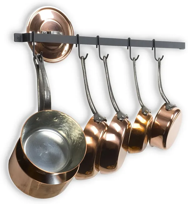 Black_24"_Gourmet_Kitchen_Rail_With_10_S_Hooks_For_Hanging_Kitchen_Utensils_Set_And_Cookware_Iron_Frosty_