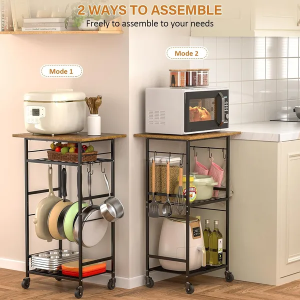 White_3_Tier_Rolling_Kitchen_Microwave_Cart_Microwave_Table_Stand_With_Adjustable_Shelf_Kitchen_Storage_Rack_On_Wheels_Coffee_Station_Cart_Rack_Shelf_Organizer_For_Living_Room_Office_(_3-Tier)