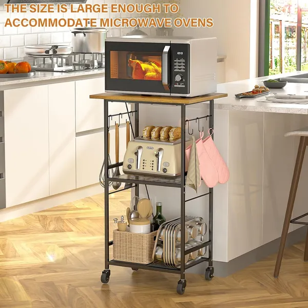 White_3_Tier_Rolling_Kitchen_Microwave_Cart_Microwave_Table_Stand_With_Adjustable_Shelf_Kitchen_Storage_Rack_On_Wheels_Coffee_Station_Cart_Rack_Shelf_Organizer_For_Living_Room_Office_(_3-Tier)