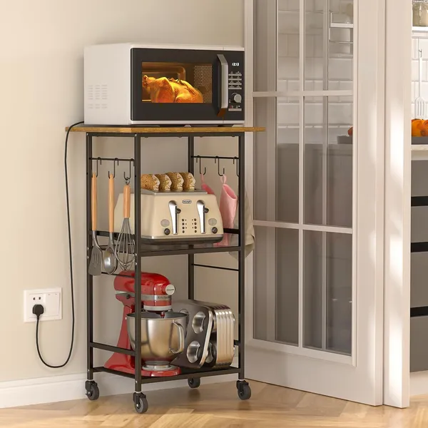 White_3_Tier_Rolling_Kitchen_Microwave_Cart_Microwave_Table_Stand_With_Adjustable_Shelf_Kitchen_Storage_Rack_On_Wheels_Coffee_Station_Cart_Rack_Shelf_Organizer_For_Living_Room_Office_(_3-Tier)