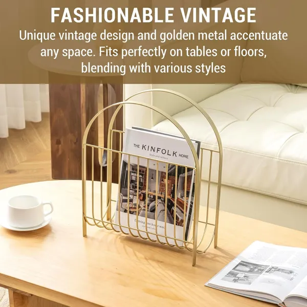 Black_Mid_Century_Metal_Wire_Magazine_Rack_Matte_Finish_Rectangular_Tabletop_Or_Floor_Standing_Engineered_Wood_Modern_Style_(Gold)