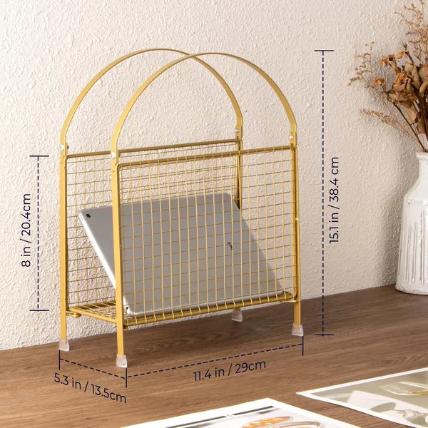 Gold_Freestanding_Magazine_Holder_Modern_Handbag_Design_Metal_Rack_For_Books_Vinyl_Record_Newspaper_Matte_25X4X30_Cm