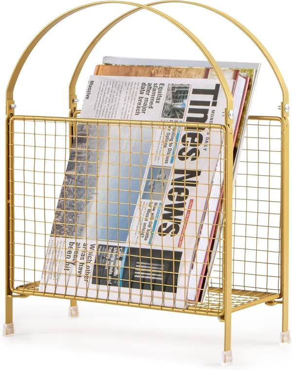 Gold_Freestanding_Magazine_Holder_Modern_Handbag_Design_Metal_Rack_For_Books_Vinyl_Record_Newspaper_Matte_25X4X30_Cm