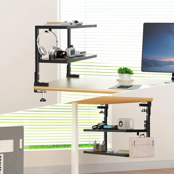 Black_Desk_Shelf_Clamp-On_Above_Or_Under_-_22_Inch_Clamp_Desktop_Shelf_Over_Or_Under_Table_Clamp_Shelf_Desk_Organizer_Shelf_For_Office_(Tool_Free_Installation)