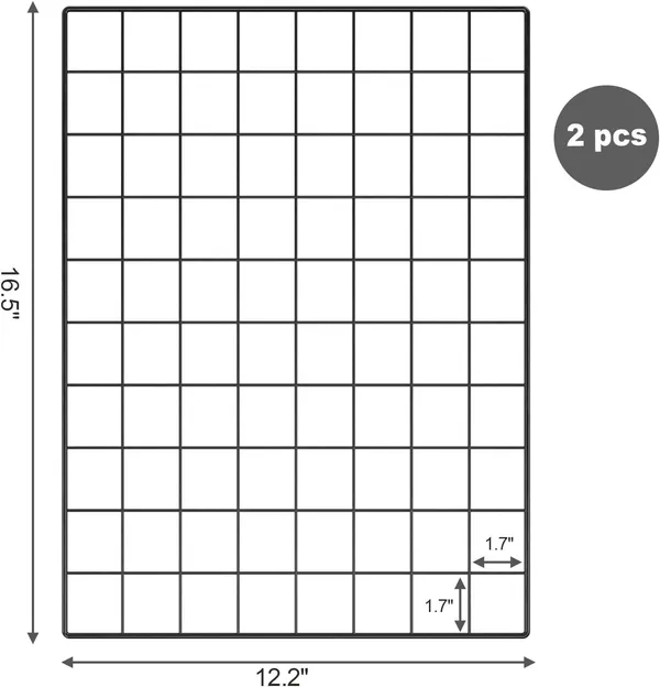 Black_Wall_Grid_For_Photo_Metal_Wall_Grid_Panel_Diy_Wire_Photo_Hanging_Display_Set_Of_2_With_S_Hook_Clip_Hemp_Cord_16.5_X_12.2_Inches