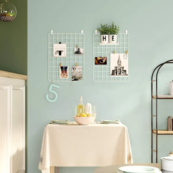Black_Wall_Grid_For_Photo_Metal_Wall_Grid_Panel_Diy_Wire_Photo_Hanging_Display_Set_Of_2_With_S_Hook_Clip_Hemp_Cord_16.5_X_12.2_Inches